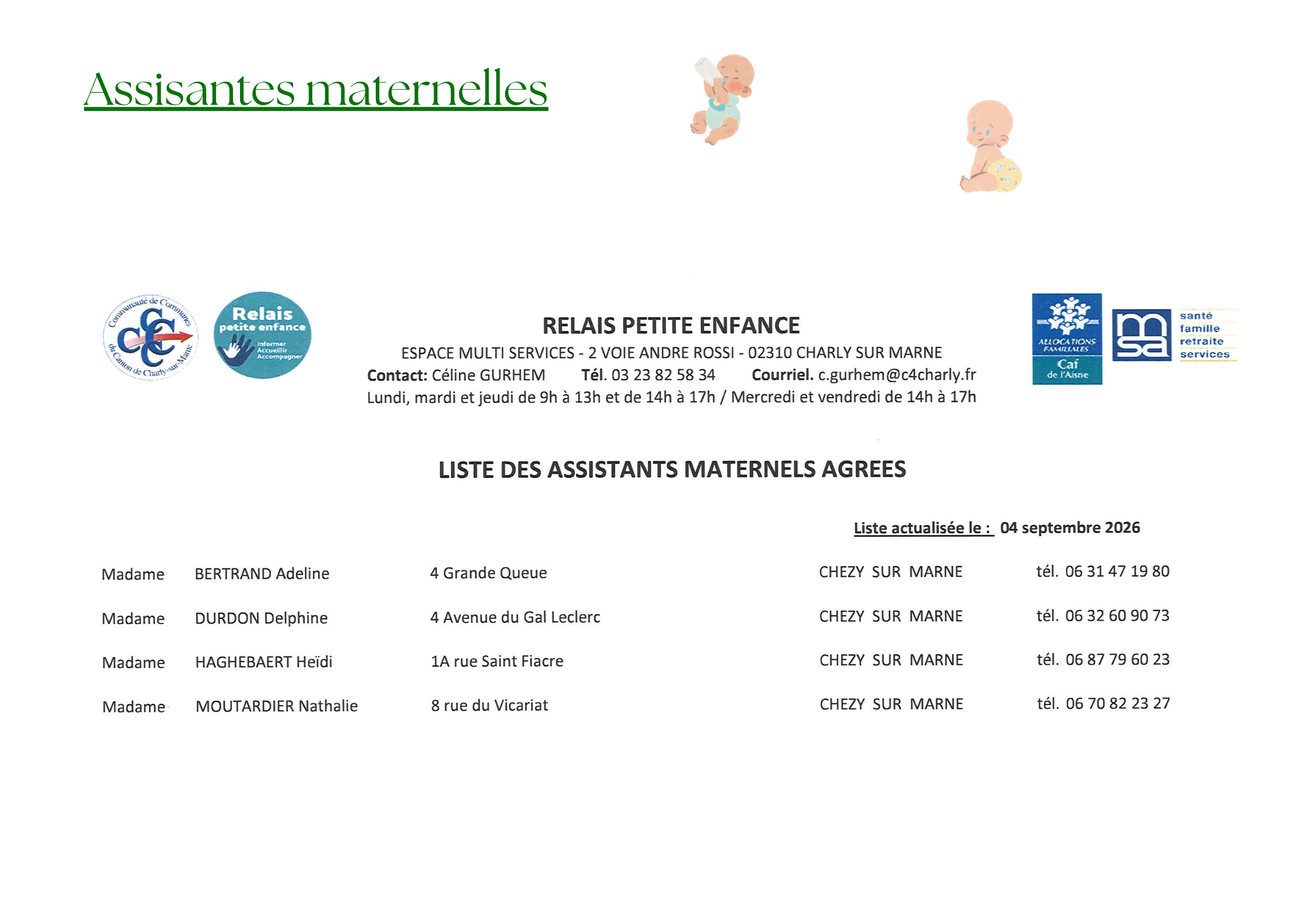 Assistantes maternelles
